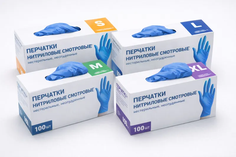 Перчатки нитриловые смотровые