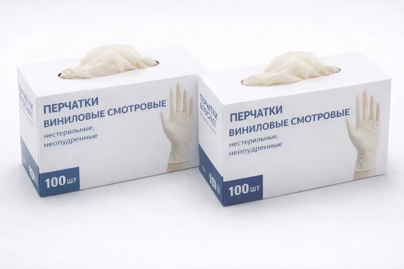 Перчатки виниловые смотровые